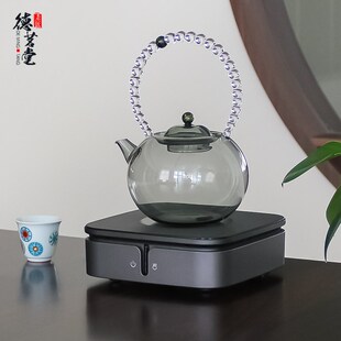 德茗堂围炉煮茶器全套电陶炉煮茶壶提梁玻璃烧水壶泡茶小茶炉家用