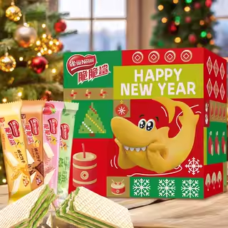 雀巢脆脆鲨裸脆20条方盒威化饼干芝士巧克力茉莉雪芽零食小吃送礼