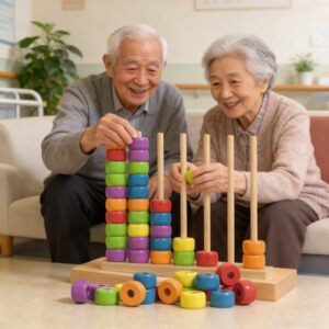 老人益智类桌面玩具串珠颜色对对碰趣味训练益智玩具放痴呆