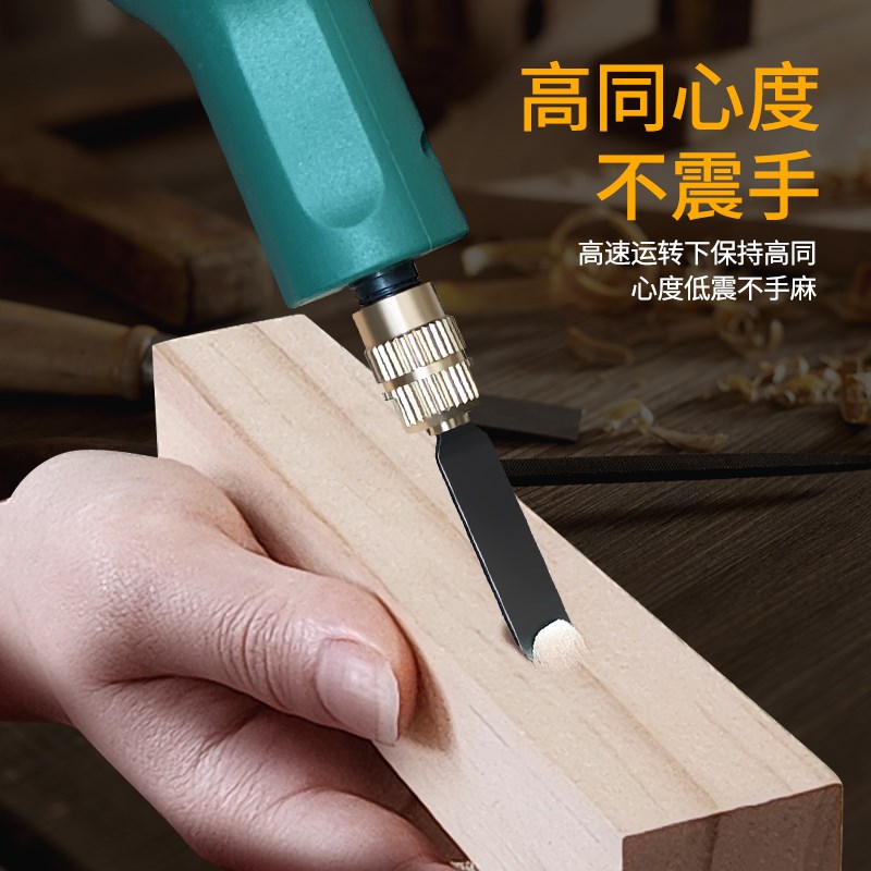 腾辉匠电动雕刻刀工具全套凿刀木匠盆景根雕工具锂电雕刻机小型