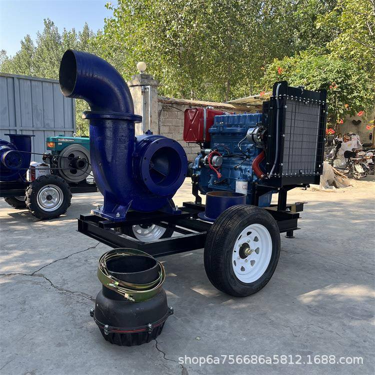 四缸12寸14寸大口径混流泵浇地排涝自吸泵鱼塘抽水倒水大水泵