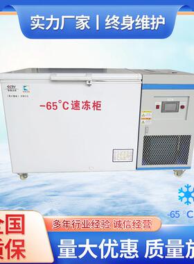 商用低温冰箱328L零下负65°C双门低温冰箱大容量鱼虾冷冻冰箱