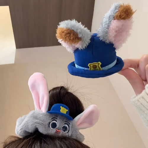 新款疯狂动物城可爱毛绒发饰尼克狐尼克朱迪发圈发夹头绳超萌儿童