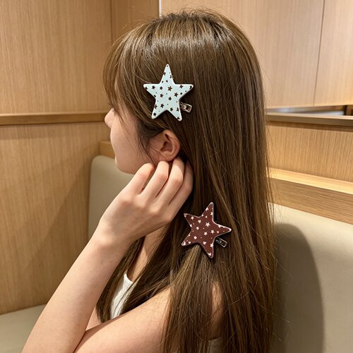 名狐甜妹星星发夹刘海鸭嘴夹