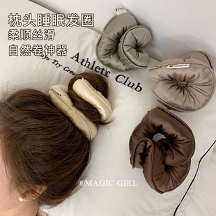 超柔软充棉枕头睡眠大肠发圈女高弹力不伤发皮筋头绳发饰质感发绳