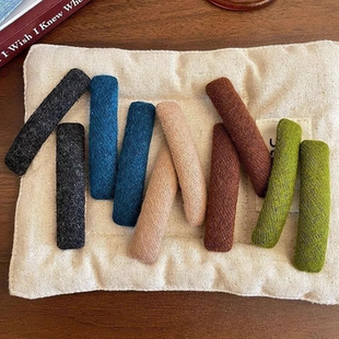 韩系纯色布艺长方形发夹女前额刘海夹侧边夹BB夹一字夹子发卡发饰