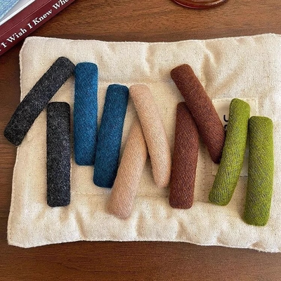 韩系纯色布艺长方形发夹女前额刘海夹侧边夹BB夹一字夹子发卡发饰