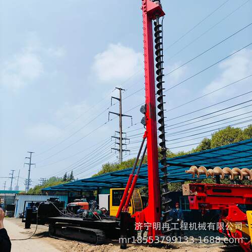 全地形长螺旋打桩机 12米钻杆钻孔注浆 CFG桩机施工钻机