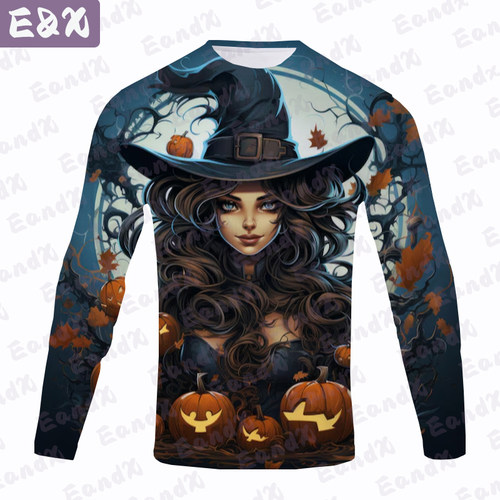 New T-Shirts For Women Long Sleeves Top Halloween T-Shirts