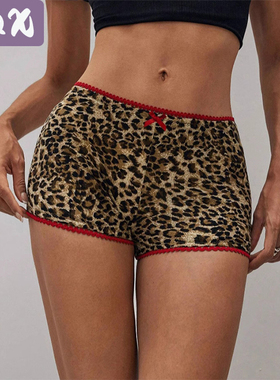 Women European and American Sex Shorts Leopard Printing