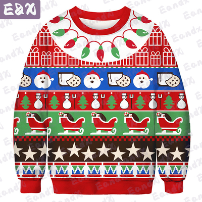 Sublimation Women Hoodies Long Sleeves Christmas Sweatshirts