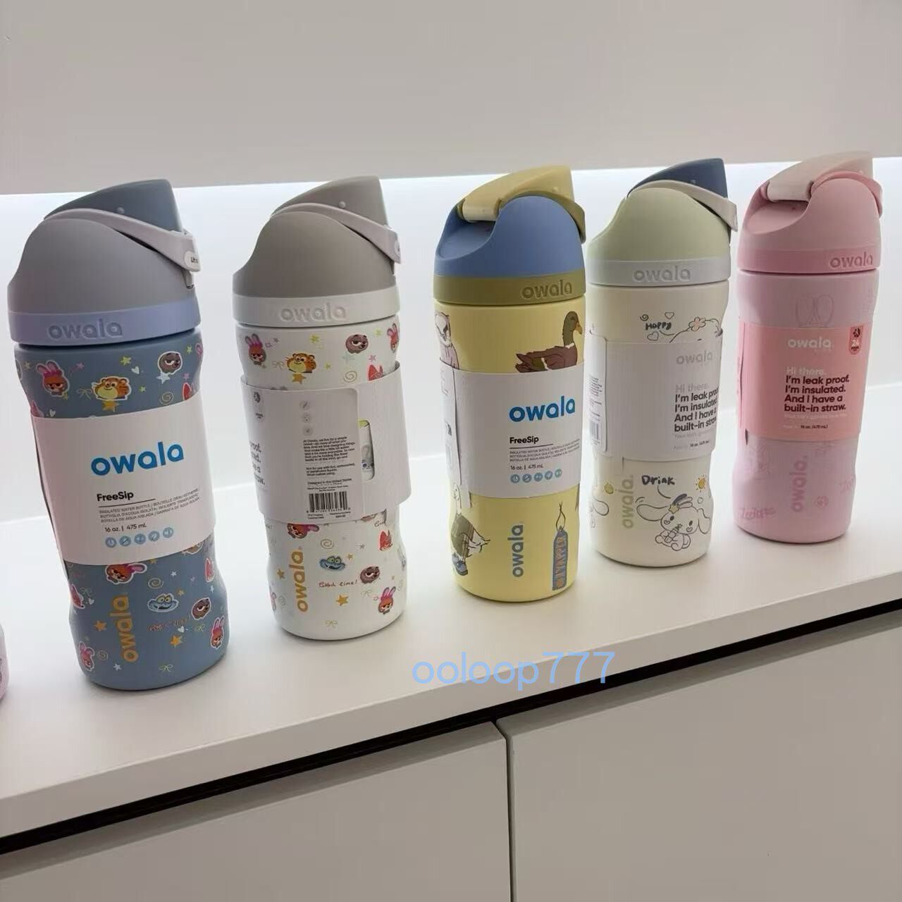 owala双层真空保温杯不锈钢吸管水杯运动水壶容量弹盖手提杯16oz