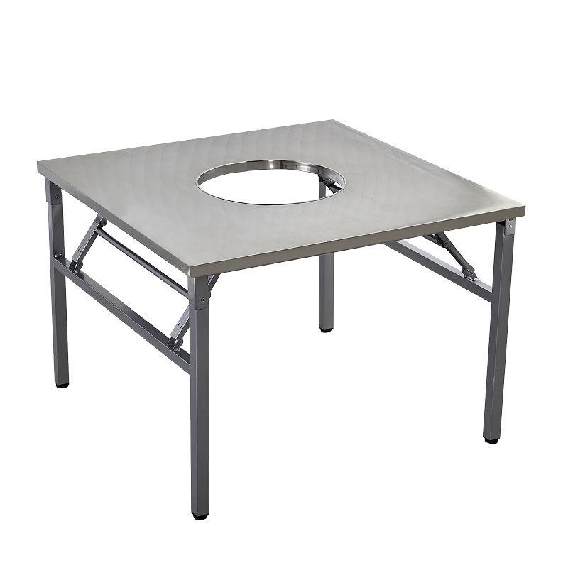 夜市摆摊烧烤桌商用家用可折叠户外不锈钢地摊烤肉桌小户型火锅桌