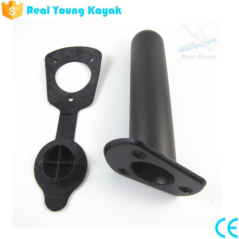 鱼杆支架皮划艇配件斜钓鱼座钓鱼支架单人船双人船通用款黑色底座