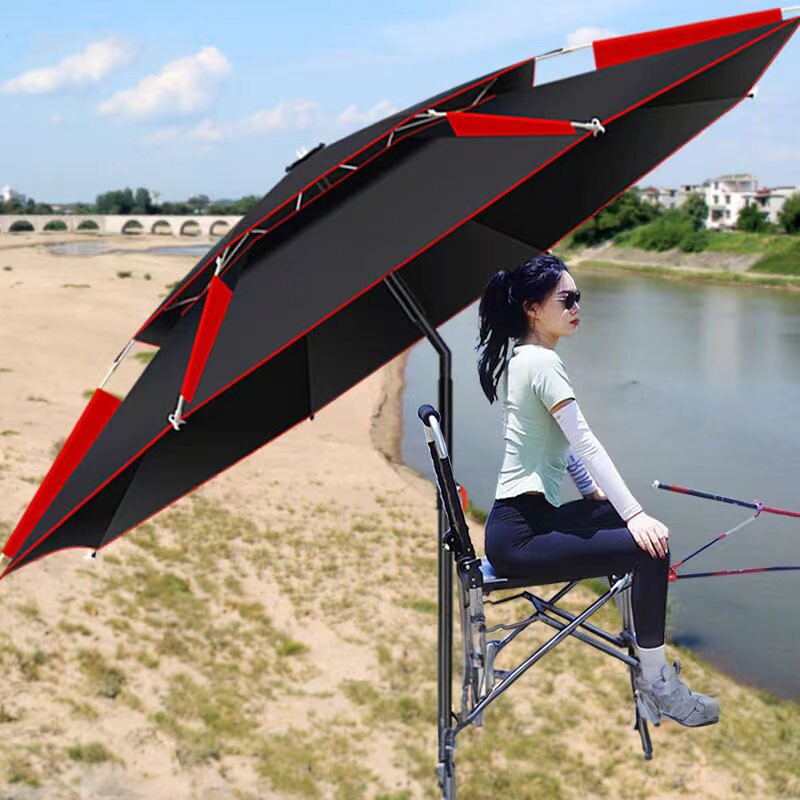 钓鱼遮阳伞大钓伞户外防风万向遮阳伞2026新款拐杖钓鱼加厚太阳伞