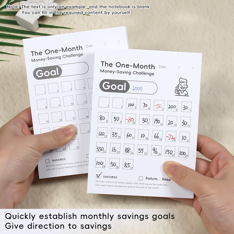 英文版31天存钱挑战卡