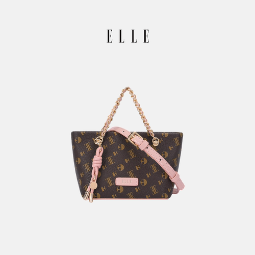 ELLE老花包复古小众通勤斜挎包