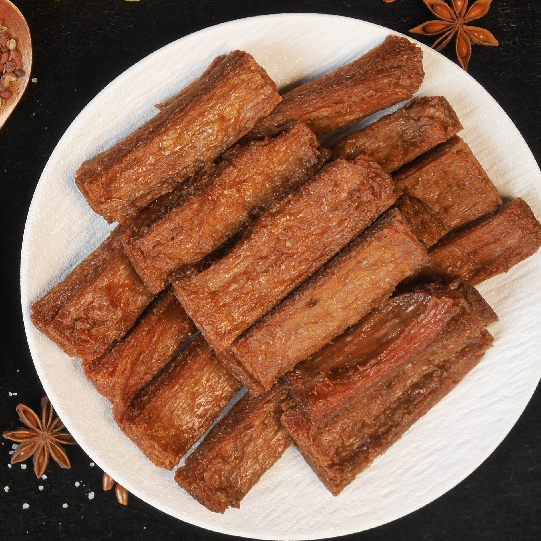 酱香手撕素肉即食香菇素肉零食0色素0香精纯素食品