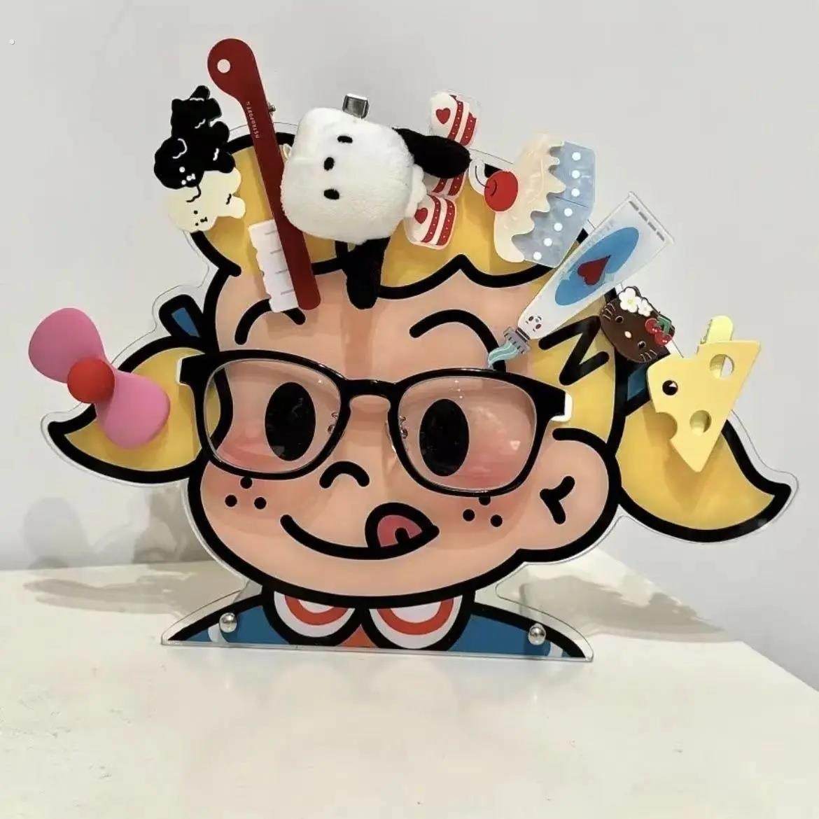 办公桌好物女生工位桌面改造神器原田治置物架解压小摆件发夹收纳