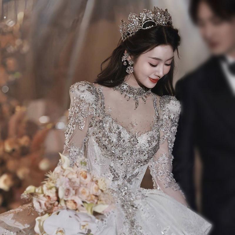 螺钿皇冠新娘头饰新款结婚婚纱皇冠头饰公主高端大气婚