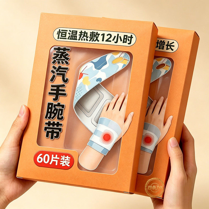 蒸汽热敷贴手腕带腱鞘护腕艾草加热月子发热产妇艾灸热敷暖宝宝
