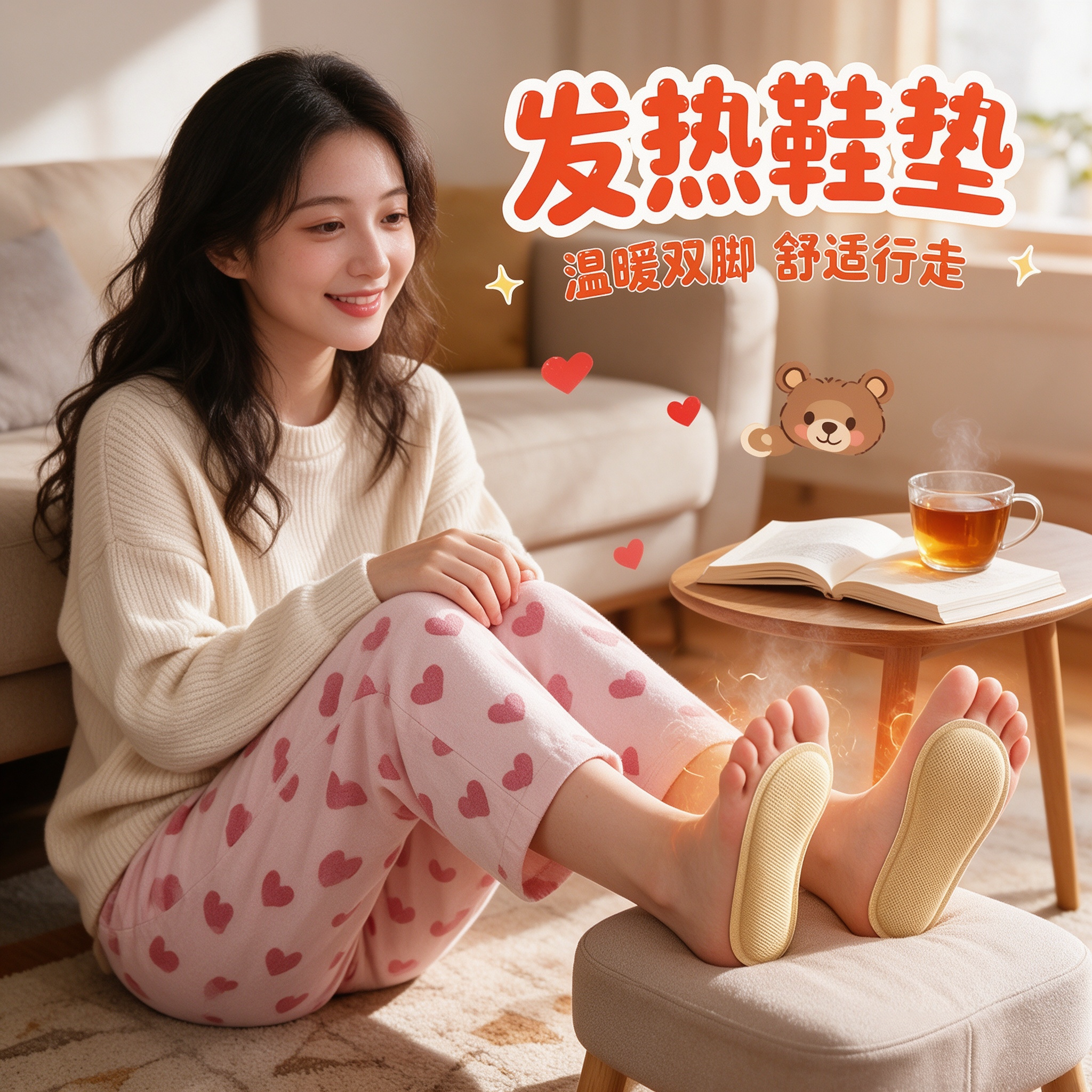【冬季晨练】发热鞋垫早起锻炼不怕冷发热10小时恒温暖脚保暖鞋垫