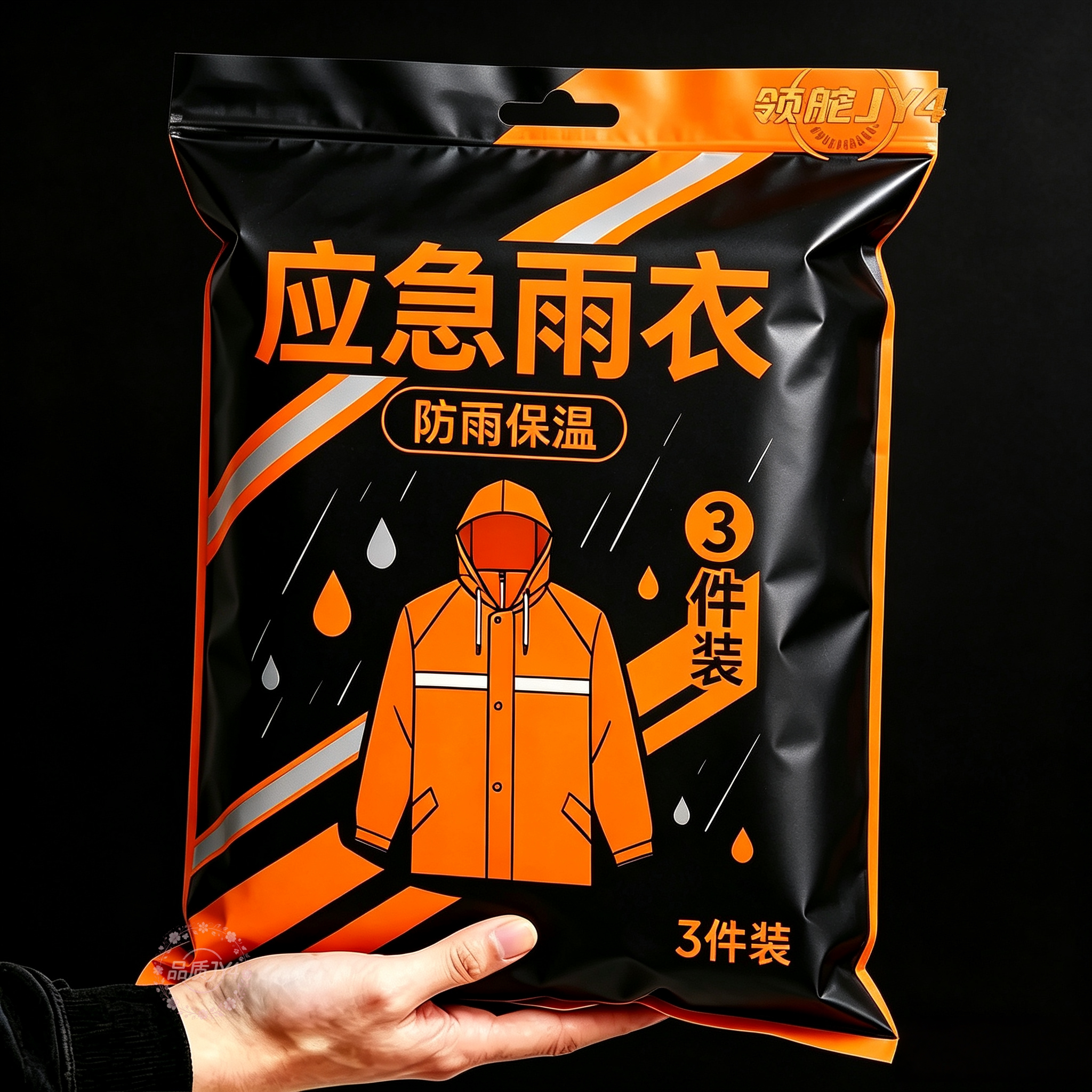 保温铝膜雨衣成人加厚防风防水防寒户外骑行登山应急保暖便携雨披