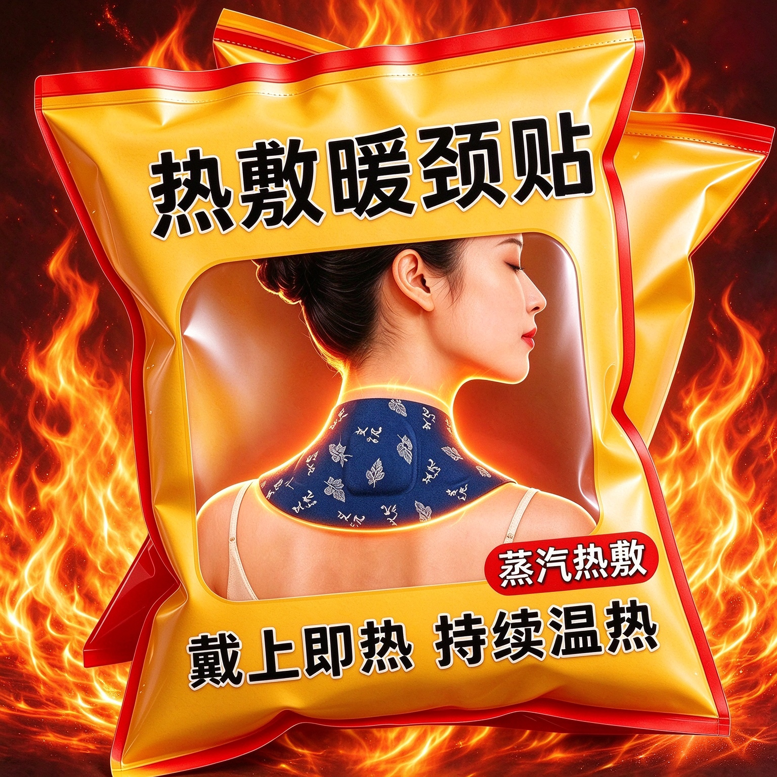 自发热暖宝宝缓解疲劳肩颈部保暖贴艾草暖颈贴热敷护颈贴护颈脖套