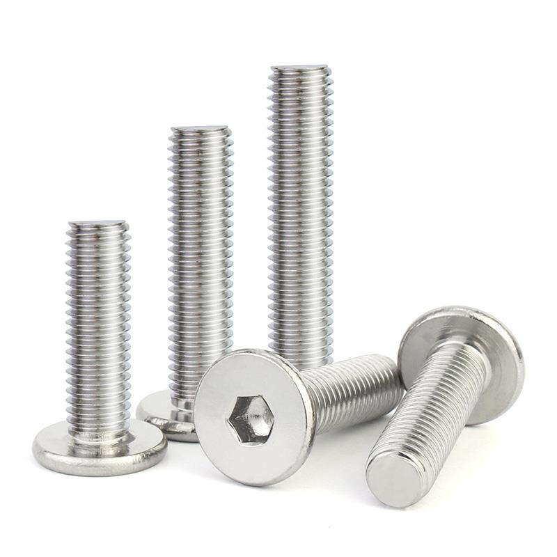 304不锈钢CM大平头超薄头扁平头内六角螺丝钉螺栓M2-M12
