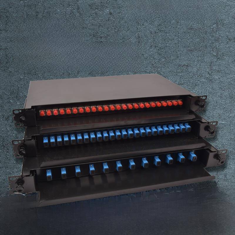 光纤接线盒拉拔12/24端口Sc/Fc/Lc48芯光纤融合盒Odf配线架全套