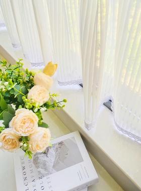 短术帘窗半帘免打衣孔小帘魔贴遮挡帘帽间遮08202丑帘厨房装饰飘