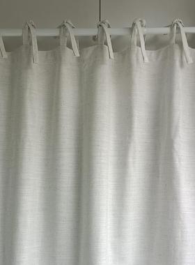 房门短帘纯色日式欧棉麻半遮光窗帘布北帘柜子遮挡帘遮44147丑帘