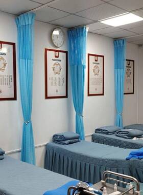 送轨道医院病床道挡帘 理疗滑道按摩阻燃轨式遮挡27481遮挡帘格医