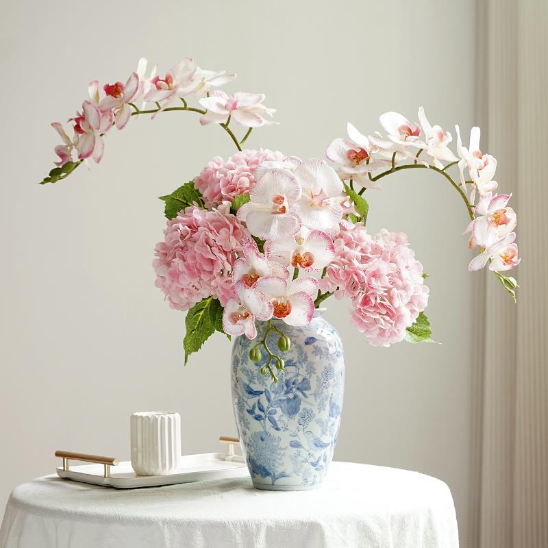 手感保湿蝴蝶兰仿真花客厅电视柜高品质装饰花艺摆件桌面假花插花