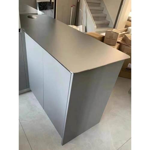 304不锈钢食品级台面防刮花雪花喷砂厨房金属面板一体化定制水槽