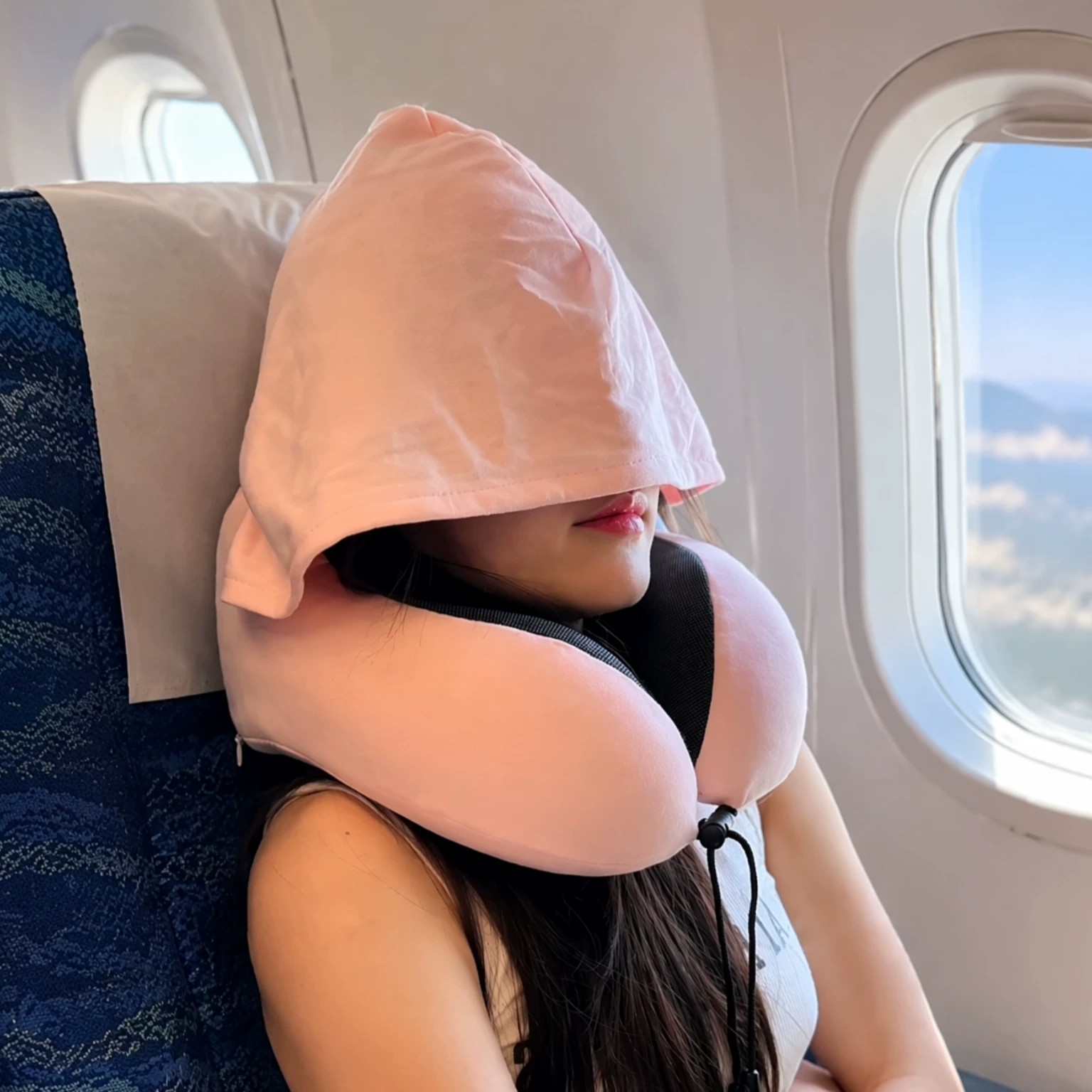 【又遮光又护颈】记忆棉连帽U型枕旅行枕阳离子u形枕头枕飞机护颈