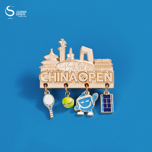 中国网球公开赛CHINA OPEN周边城市流苏徽章冰箱贴双用款配饰礼物