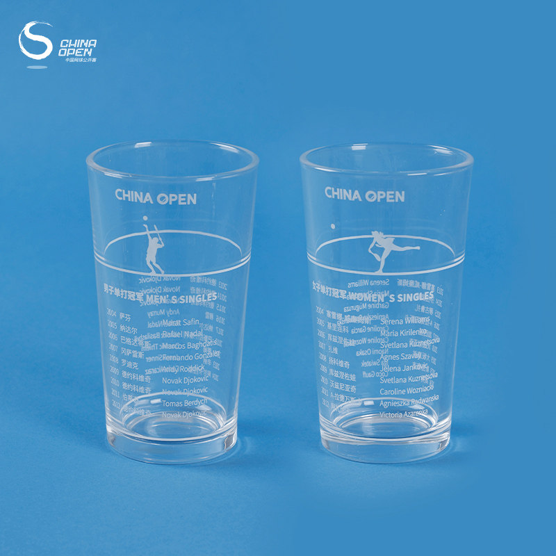 中国网球公开赛CHINA OPEN纪念品周边冠军玻璃杯透明水杯茶杯礼物,运动/瑜伽/健身/球迷用品,网球赛事纪念,淘宝优惠券,粉丝福利购,淘宝优惠卷