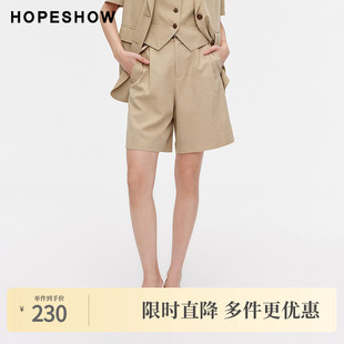 女裝 立體壓褶五分直筒西裝 夏季 中褲 89124171212 2024新款 紅袖