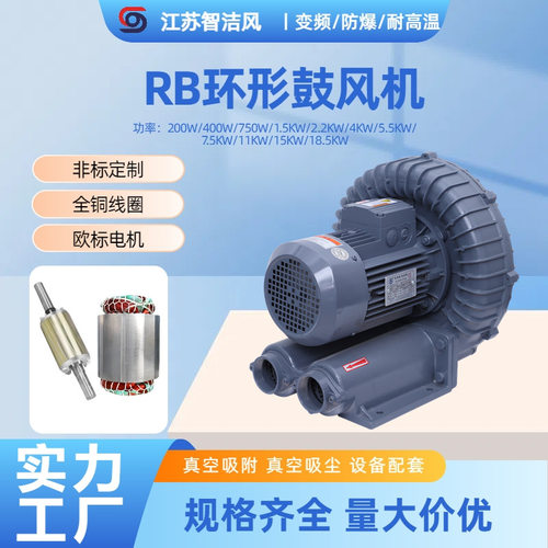RB-022H耐高温高压风机 热风箱循环漩涡风机 1.5kw全风环形鼓风机