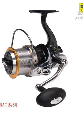 SBAT系列纺车轮摇轮轮子渔具远投轮14轴金属轮矛鱼库钓滩投