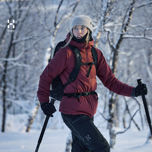 Haglöfs火柴棍Mimic Alert Hood户外女子连帽保暖棉衣棉服外套