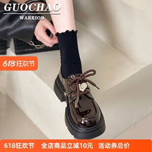 品牌百搭蝴蝶结松糕小皮鞋 女2025新款 英伦风厚底增高玛丽珍乐福鞋