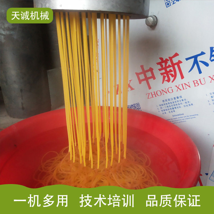 天诚牌商用不锈钢黄面条机自熟酸汤子机生产视频