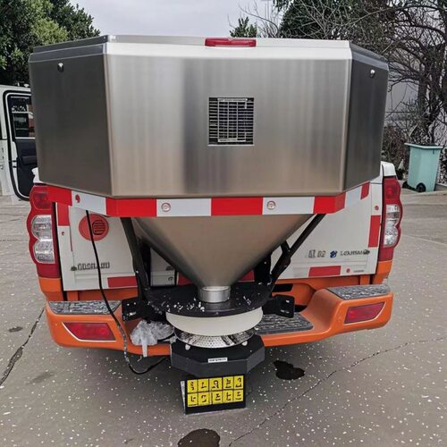 全不锈钢材质的融雪剂撒布机城市路面冬天除冰除雪车挂式撒盐机