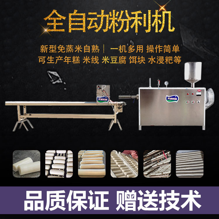天诚牌新型自熟式粉利生产机器广西横县小吃水浸糍机