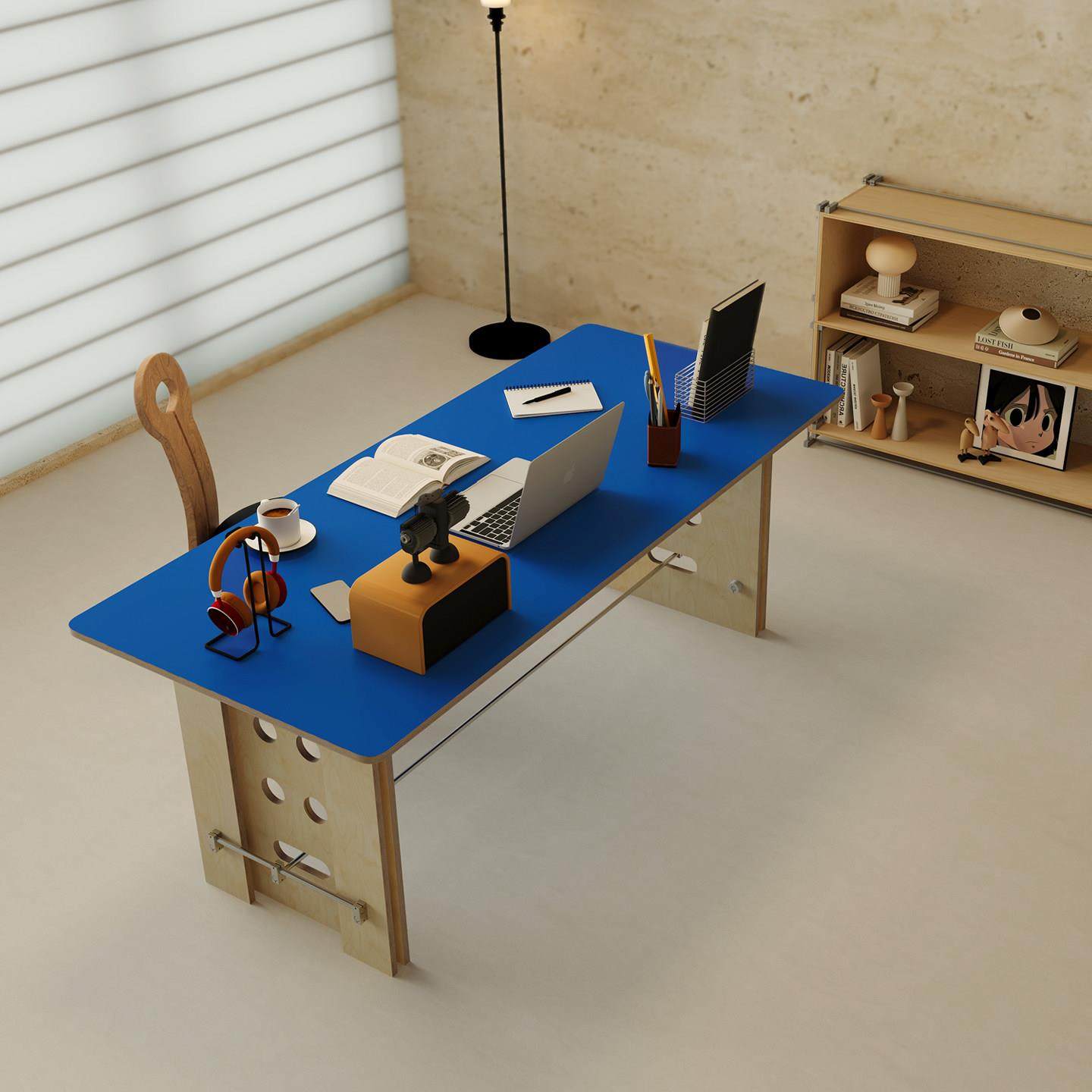 中古包豪斯光轴电脑桌海洋板办公会议桌老板桌桦木工作台定制桌子