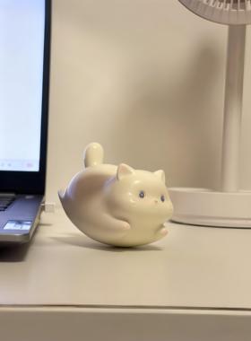 桌面摆件可爱小猫办公室工位解压客厅装饰品入户玄关装饰2025新款