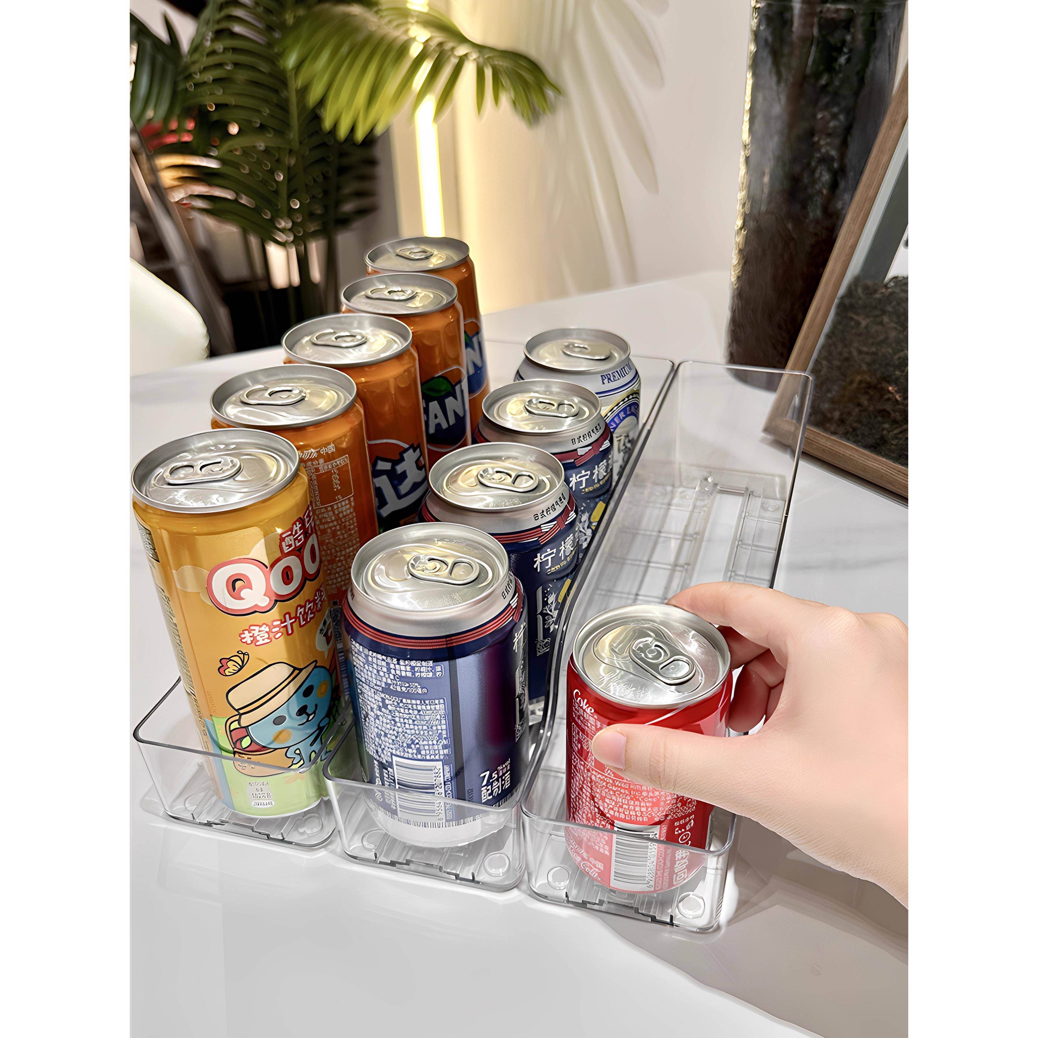 冰箱饮料啤酒推进器家用深柜冷藏冷冻收纳盒便利店超市易拉罐助推