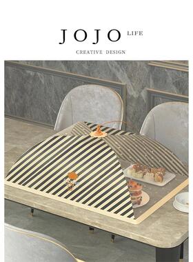 乔乔是l。Pd。杂货先生。食物盖可折叠剩菜防蝇防尘餐桌盖|橙色